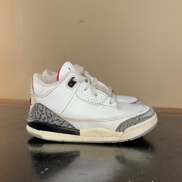 Nike Air Jordan 3 Retro Reimagined White Cement Black DM0968-100 Toddler Size 9C